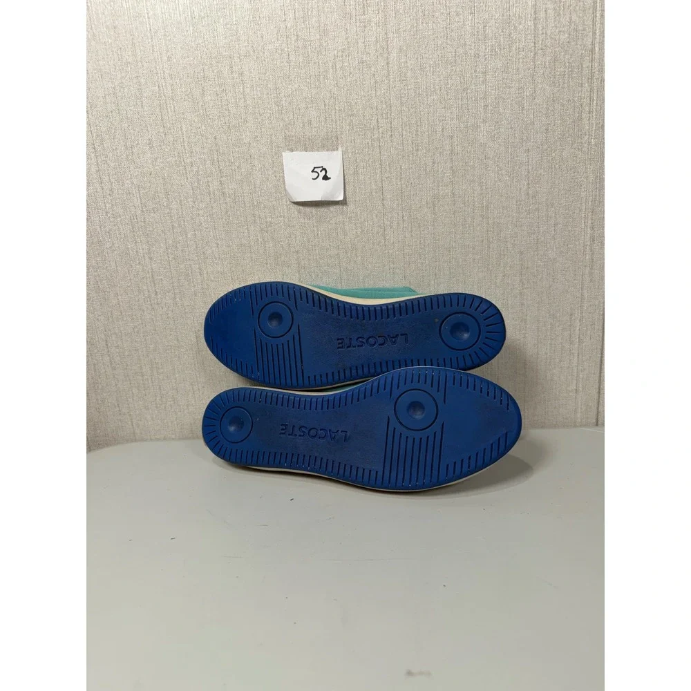 Lacoste Canvas Croc 34W Teal Blue Low Top Sneakers Womens 8 11CAW0735‎